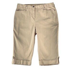 JM Collection Womens Beige Capris Size 12